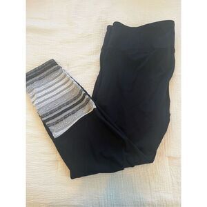 New Shape Black and White Athletic Leggings Plus